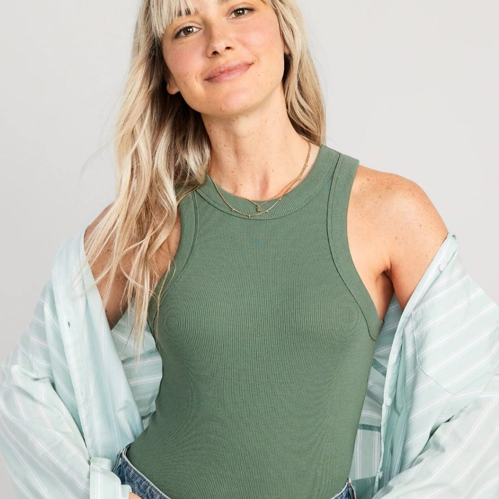 Army Green Cute Tank - Picture 4 of 6